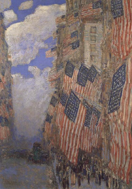Childe Hassam The Fourth of July oil painting image